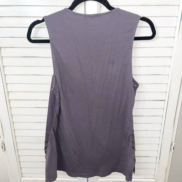Velvet Brand Tank Top Crochet Gray Purple Med Y2K - Picture 2 of 4
